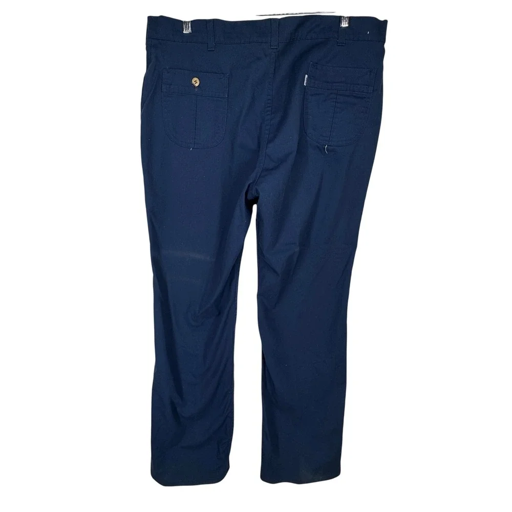 Vintage Levis For Men Navy Blue Chino‎ Trousers White Tab Straight Leg 39x34